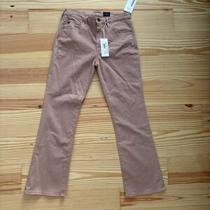 AG High-Rise Slim Flare Crop Blush Pink (Size 27)